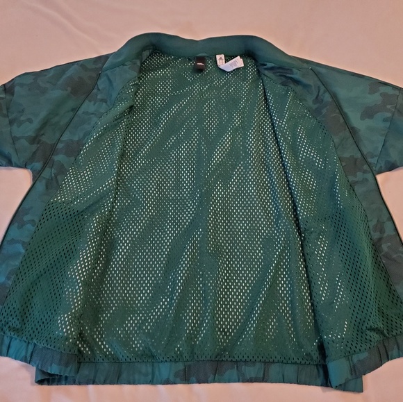 Adidas Woven Bomber Jacket Green Camo Training XL - Picture 7 of 8